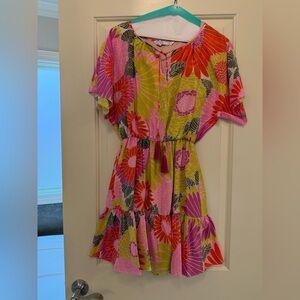 Trina Turk Tropical Dress Size 4 in colors such as hot pink, fuscia, and more